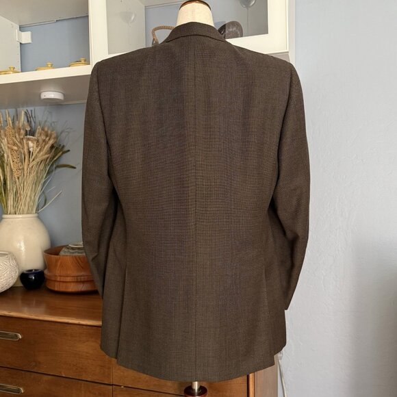 Canali 2 Piece Suit 52R Brown Birdseye Super 120s Wool Pleated 3 Button Italy - Picture 5 of 12